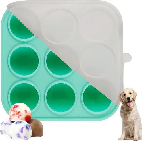 Molde de silicona para perros de 9 cavidades con tapa para marioneta y marioneta masticadora eléctrica, moldes de silicona para perros congelados