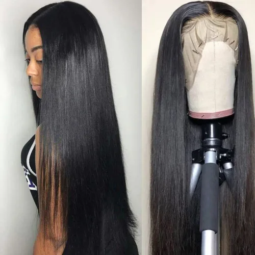 Miniatura 10 de Subella 12A Pelucas de encaje frontal HD de cabello humano con línea capilar prearrancada con cabello recién nacido, densidad de 180, 13x5, cabello