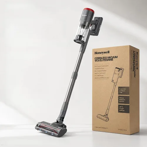 Honeywell Aspiradora inalámbrica de modo dual, aspiradora de palo sin escobillas para alfombras y suelos duros con potente succión, de pie,
