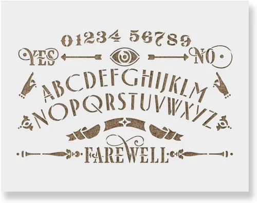 Ouija - Plantilla de plantilla para paredes y manualidades, plantillas reutilizables para pintar en tamaños pequeños y grandes