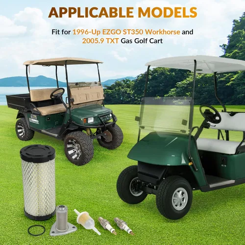 Miniatura 7 de CLUBRALLY Kit de afinación de carrito de golf con bujía de filtro de aceite para EZGO TXT/ST 350 Gas 1996 en adelante
