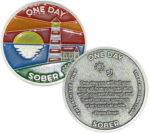 Miniatura 20 de Ficha sobria de 8 meses Chip sobrio de ocho meses Regalo no AA, medallones no religiosos para hombres y mujeres que celebran la sobriedad