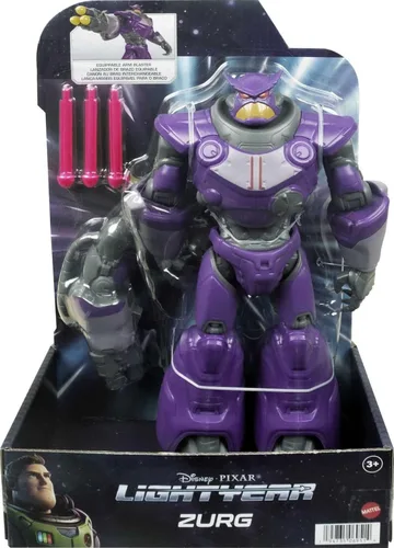 Miniatura 7 de Mattel Figura de acción Lightyear de Disney y Pixar, personaje de Zurg coleccionable con 13 articulaciones móviles y detalles auténticos, 10 pulgadas