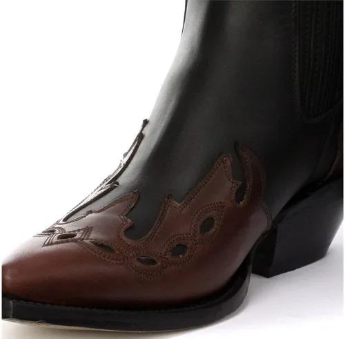 Miniatura 2 de Grinders Arizona Lo - Botas vaqueras de cuero unisex con tacón cubano, color negro, Negro