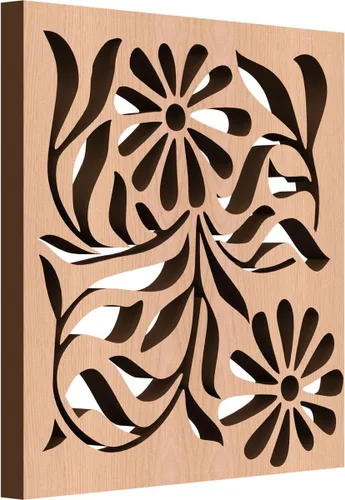 Miniatura 46 de Barryton - Paneles decorativos de madera con calado, extra pequeños, 7 3/8 pulgadas de ancho x 7 3/8 pulgadas de alto x 1/4 pulgadas de alto, roble