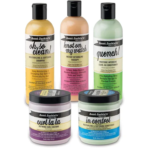 Miniatura 10 de Aunt Jackie's Rizos y Bobinas Acondicionador Hidratante Intensivo Sin Aclarado para Rizos, Bobinas y Ondas Naturales, Enriquecido con Manteca