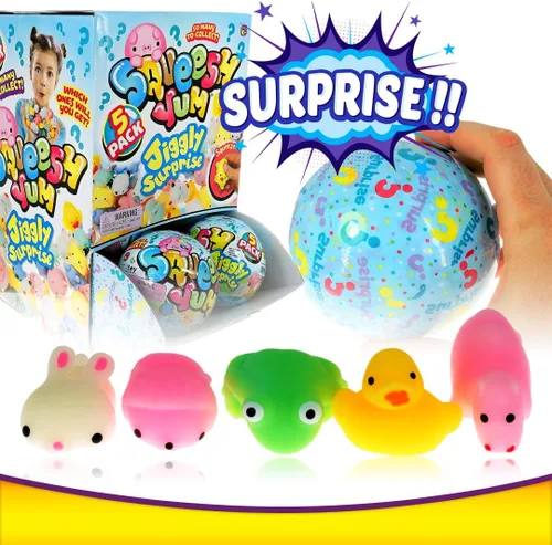 Miniatura 4 de JA-RU Mini Mochi Squishy Animals Bola misteriosa (1 bola, 5 juguetes blandos Mochi) Squishies de elevación lenta para niños. Juguetes para controlar