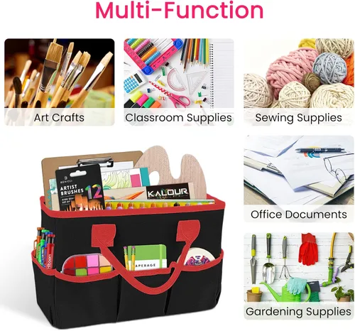 Miniatura 2 de Bolsa de escritorio y organizador, bolsa de ayuda para profesores para arte, libros, papelería, organización de escritorio de oficina
