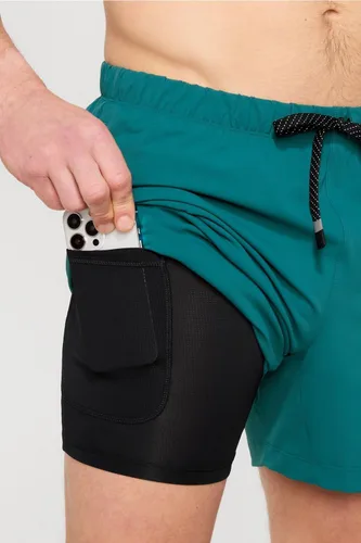 Miniatura 35 de Fabletics The One - Pantalón corto para hombre (forro), entrenamiento, natación, ligero, de secado rápido, bolsillo con cremallera, tejido elástico