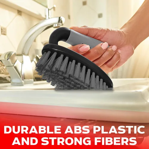 Miniatura 3 de Set de cepillos de limpieza de 3 piezas - Cepillo de limpieza para ducha con mango ergonómico y cerdas duraderas - Cepillo limpiador de lechada