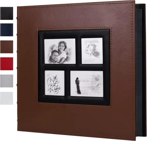 Miniatura 11 de RECUTMS Álbum de fotos autoadhesivo, 60 páginas, álbum de fotos scrapbook de bricolaje con páginas adhesivas con capacidad para fotos de 3 x 5, 4 x