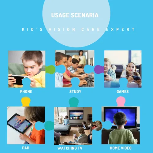 Miniatura 7 de FONHCOO Gafas de bloqueo de luz azul para niños, niños y niñas, marco irrompible, para computadora, juegos, TV