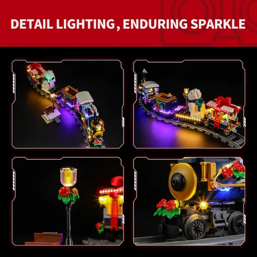 Miniatura 3 de BRIKSMAX Kit de luz 2.0 compatible con Lego Icons Holiday Express Train 10361 Sets de construcción - Kits de iluminación LED (solo accesorios)