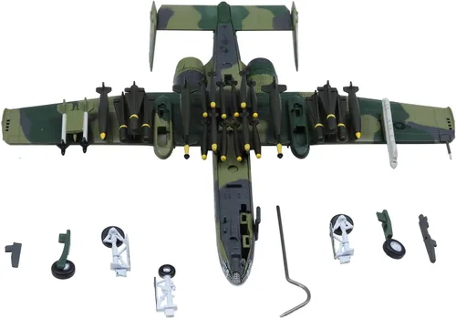 Miniatura 4 de A-10 Thunderbolt II Warthog Fighter Plane Modelo 1:100 Modelo Militar Avión Camuflaje