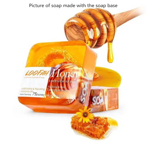 通用 Base de jabón para derretir y verter glicerina transparente de miel de 2 libras, Supea transparente, fácil de derretir y verter, natural,
