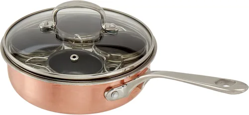 Miniatura 2 de 4 tazas de acero inoxidable de tres capas profesional cazador escalfador de huevos con tazas antiadherentes para huevos perfectamente escalfados