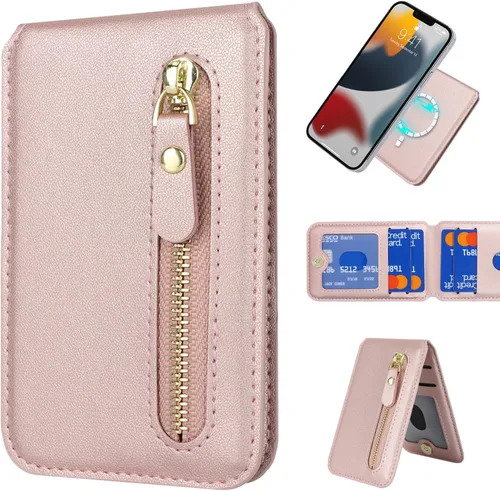 Miniatura 6 de Cavor Compatible con Apple Magsafe Wallet con soporte ajustable, cartera magnética para iPhone 17/16 Pro Max/15/14 Plus/13/12 Magsafe - Tarjetero