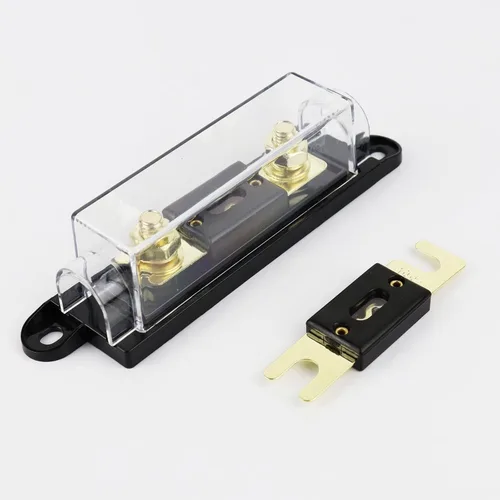 Miniatura 2 de Kit de portafusibles ANL, 2 bloques de distribución y fusibles en línea ANL de 200 A con terminales de anillo, para protección de circuitos