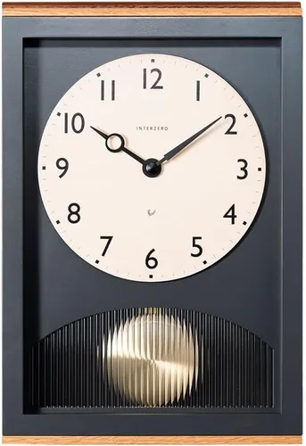Miniatura 19 de Reloj de pared con péndulo, reloj de escritorio japonés hecho a mano con madera maciza de haya, roble y nogal, sin tictac, funciona