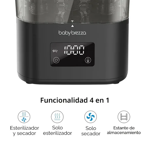 Miniatura 5 de Baby Brezza Esterilizador de biberones SuperQuick de 10 minutos + secadora, gran capacidad de 8 botellas, desinfección al vapor, ajuste universal