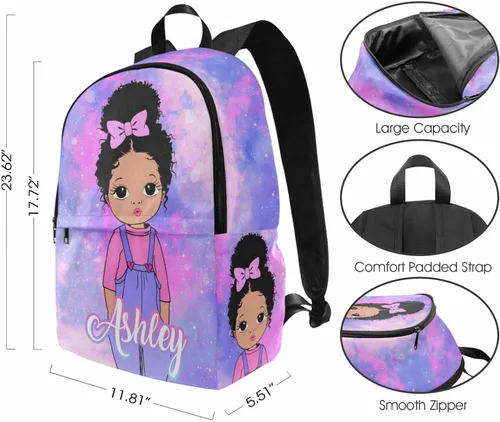 Miniatura 113 de Texto personalizado Elefante desgaste gafas mochila mochila mochila casual Daypack bolsa para mamá niñas, color86-4, Mochilas Daypack