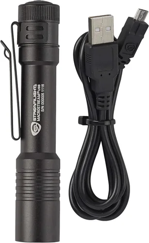 Miniatura 3 de Streamlight 66320 MacroStream USB - Linterna LED recargable de 500 lúmenes y 2000 candelas, compacta EDC con cable USB, color negro