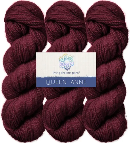 Miniatura 24 de Living Dreams Queen Anne LACE - Ovillo de lana 100% suave y lujosamente suave, color azul