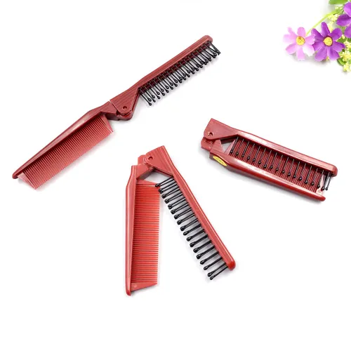 Miniatura 2 de GBSTORE Peine plegable para el cabello, cepillo portátil de viaje para el cabello, peine de masaje antiestático de doble cabeza, para niñas, niños