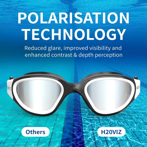 Miniatura 2 de Gafas de natación polarizadas, antivaho y protección UV400, antifugas, incluye tapones para los oídos Pro Swim Hombres Mujeres Adolescentes
