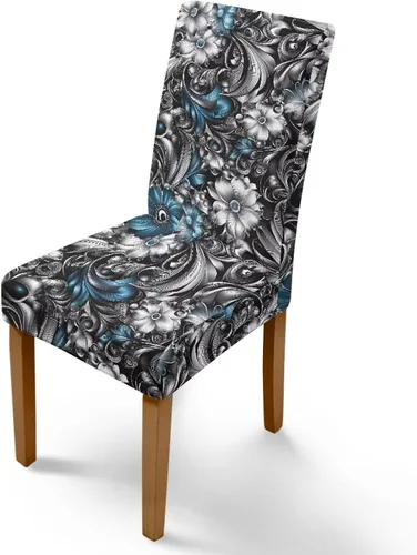 Miniatura 36 de Rnyleeg Red Rose Butterfly Chair Covers for Living Room No Arms Stretch Dining Chair Covers Set of 6 Soft Washable Kitchen Chair Protector Cover