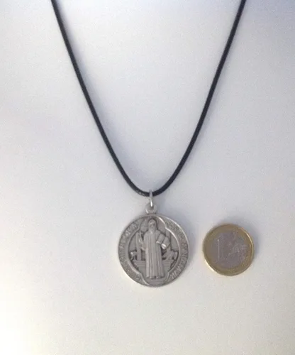 Miniatura 7 de I G J Medalla de San Benito Tamaño BIg 1.260in Hecho en alto relieve, Latón