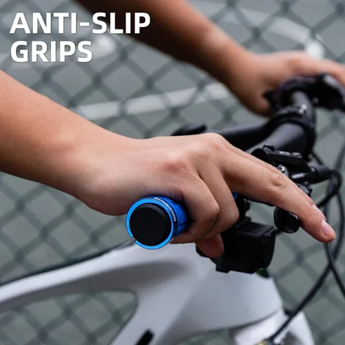 Miniatura 2 de ROCKBROS 4 empuñaduras para manillar de bicicleta, doble bloqueo, cómodo, antideslizante para montaña, BMX, scooter, crucero de playa y bicicletas