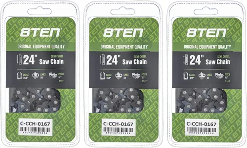 Miniatura 111 de 8TEN Cadena de motosierra semi cincel de 6 pulgadas .050 1/4 42 DL para Worx WG320 Black & Decker LLP120 (paquete de 3)