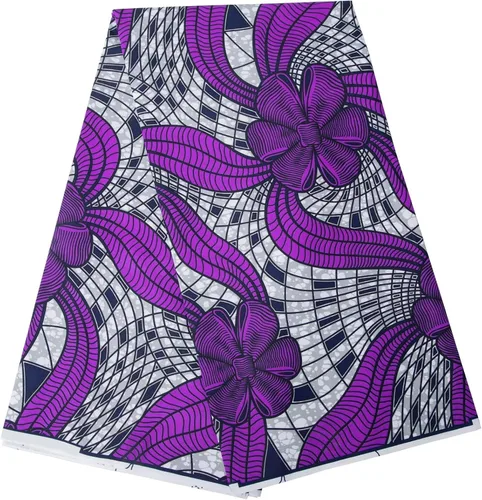 Miniatura 16 de BintaRealWax Tela africana de 6 yardas de tela tribal con estampado de cera vintage Ankara para coser vestido de fiesta