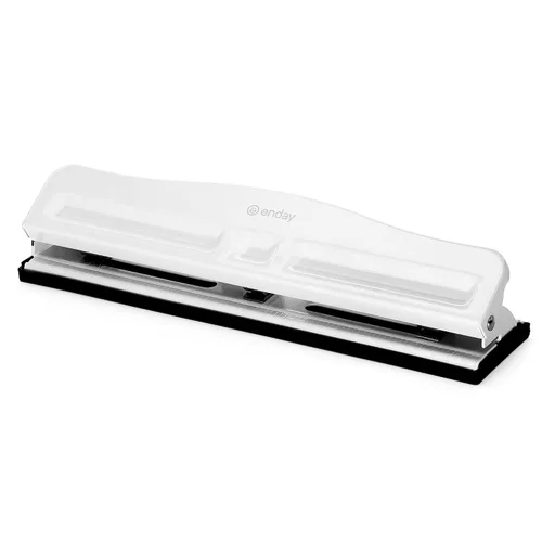 Miniatura 9 de Perforadora de 3 agujeros resistente, perforadora de agujeros de 3 anillos para carpeta, perforadora de papel ajustable de 10 hojas, perforadora