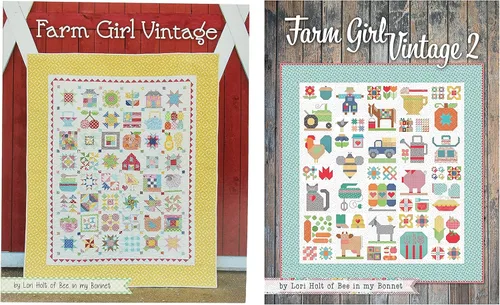 2 libros de costura/acolchado de Lori Holt: Farm Girl Vintage Plus Farm Girl Vintage 2!