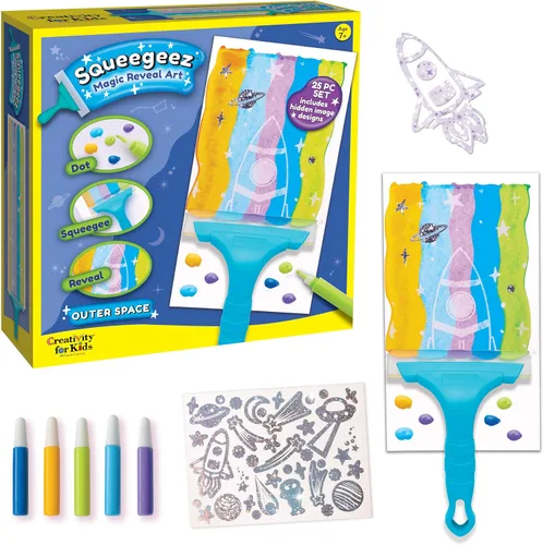 Miniatura 11 de Creativity for Kids Kit de Manualidades Squeegeez Magic Reveal: Mariposa - Actividad de Pintura Artística para Niños, Regalos para Niñas y Niños
