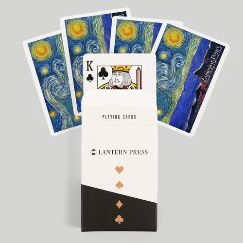 Miniatura 6 de Lantern Press Zabriskie Point, Death Valley National Park, California, Starry Night, 52 Playing Cards for Adults, Poker Size Card Deck