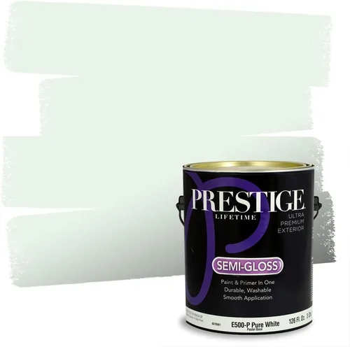 Miniatura 104 de PRESTIGE Pintura exterior e imprimación en uno, aloe, plano, 1 galón