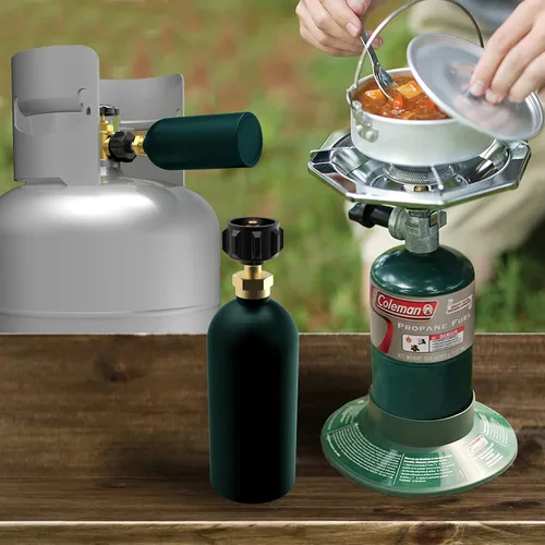 Miniatura 7 de Adaptador de Recarga de Propano para Tanques de 1 lb, Adaptador de Propano Llena 1lb desde 20lb, Acoplador de Tanque de Cilindro de Gas LP
