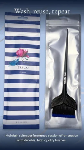 Miniatura 5 de Ocean Hues - Cepillo de color para el cabello, aplicador reutilizable de cola de ballena para tintes, blanqueadores y tratamientos, calidad de salón