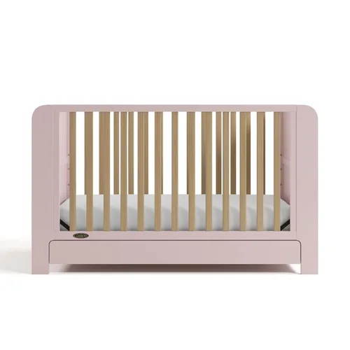 Miniatura 10 de Graco Read-with-Me - Cuna convertible 4 en 1 con cajón (Rosa con madera flotante) - Certificado GREENGUARD Gold. Se convierte en cama infantil, cama