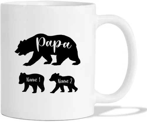 Miniatura 7 de Taza con texto en inglés "Best Papa Ever", tazas personalizadas para papá, tazas con foto personalizadas, regalos de hijo, hija, niños, taza de Taza