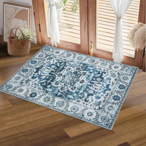 Miniatura 27 de COZYLOOM Alfombra vintage de 2 x 6 pies, estilo oriental con estampado floral, envejecida, estética, bohemia, de felpilla, para entrada, pasillo