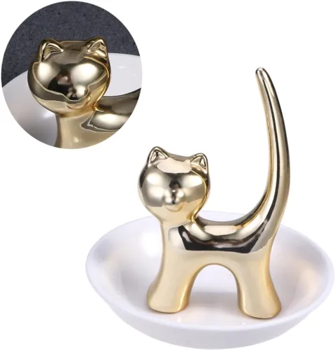 Miniatura 5 de NOLITOY 2pcs Bandejas Decorativas Decorative Jewelry Plate Ring Dish Jewelry Dish Plate Animal Jewelry Plate Ceramic Plate Dish Womans Rings Jewelry