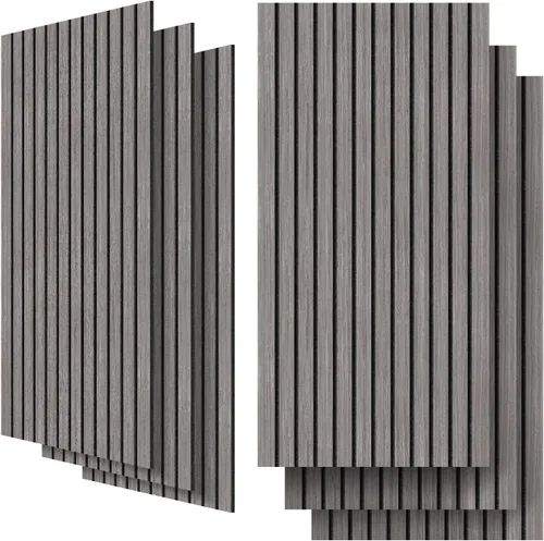 UMIACOUSTICS Paquete de 6 paneles acústicos, panel decorativo a prueba de sonido de 47.2 x 23.6 pulgadas para oficina, cine en casa, estudio, gris