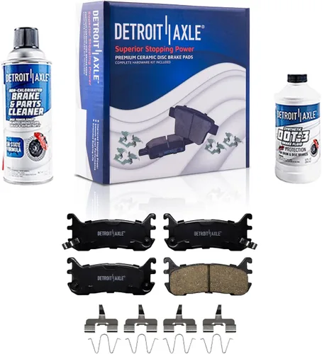 Miniatura 12 de Detroit Axle - Kit de freno trasero para Ford Fusion Lincoln MKZ Zephyr Mazda 6 Mercury Milan, repuesto de pastillas de freno de cerámica