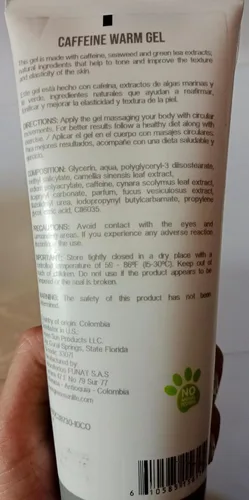 Miniatura 6 de FUNAT Gel cálido con cafeína con algas marinas, alcachofa, té verde y extractos de cafeína, gel de masaje revitalizante para la piel (8.8 onzas)