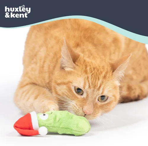 Miniatura 3 de Huxley & Kent Juguete de peluche para gatos, juguete interactivo de hierba gatera para gatos y gatitos, suave con arrugas y hierba gatera, divertido
