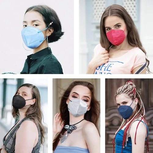 Miniatura 5 de HUHETA Mascarilla KN95, paquete de 30 unidades envueltas individualmente, mascarilla de seguridad de 5 capas transpirable y cómoda, eficiencia